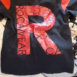 black and red tee shirt